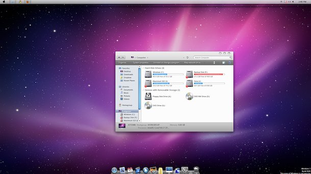 mac style taskbar for windows 7